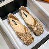 Korean style Ladies flat Nagra shoes Golden / code=n4gl