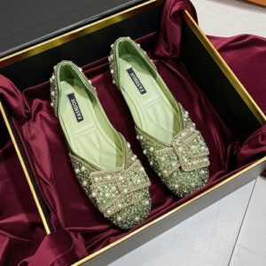 Korean style Ladies flat Nagra shoes Lemon Green / code=n4l