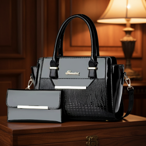 HandBag Crocodile Pattern Exclussive Combo Handbags-Black / code=1000a