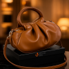 Korean Style Soft Leather Handbags Brown / code=0011br