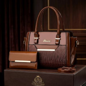 HandBag Crocodile Pattern Exclussive Combo Handbags-Brown / code=1000c