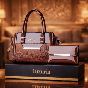 HandBag Crocodile Pattern Exclussive Combo Handbags-Brown / code=1000c