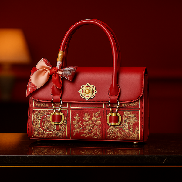 Women's Luxurry Embroidery Handbags Merun / Code=expr9m
