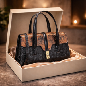 Elegant Snake Printed  Bag Black Brown / code=esp1b