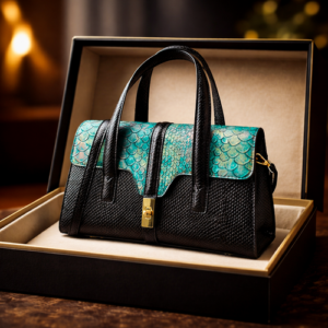 Elegant Snake Printed  Bag Black Green / code=esp1p