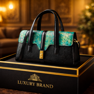 Elegant Snake Printed  Bag Black Green / code=esp1p