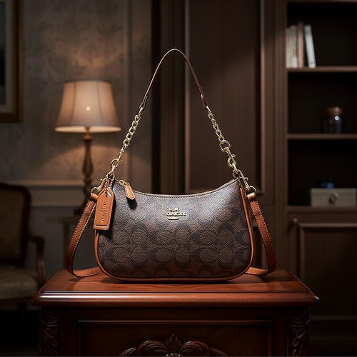 Luxury Crosbody Printed Bag Dark Brown / code=expr13kh