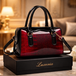 Shiny Leather Fashion Stone Pattern Handbag Read / code=1001r