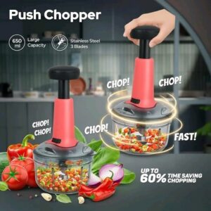 Press-Type Cooking Meat Grinder Kitchen Multi-Functional Vegetable Grinder Household Manual Vegetable Cutter
