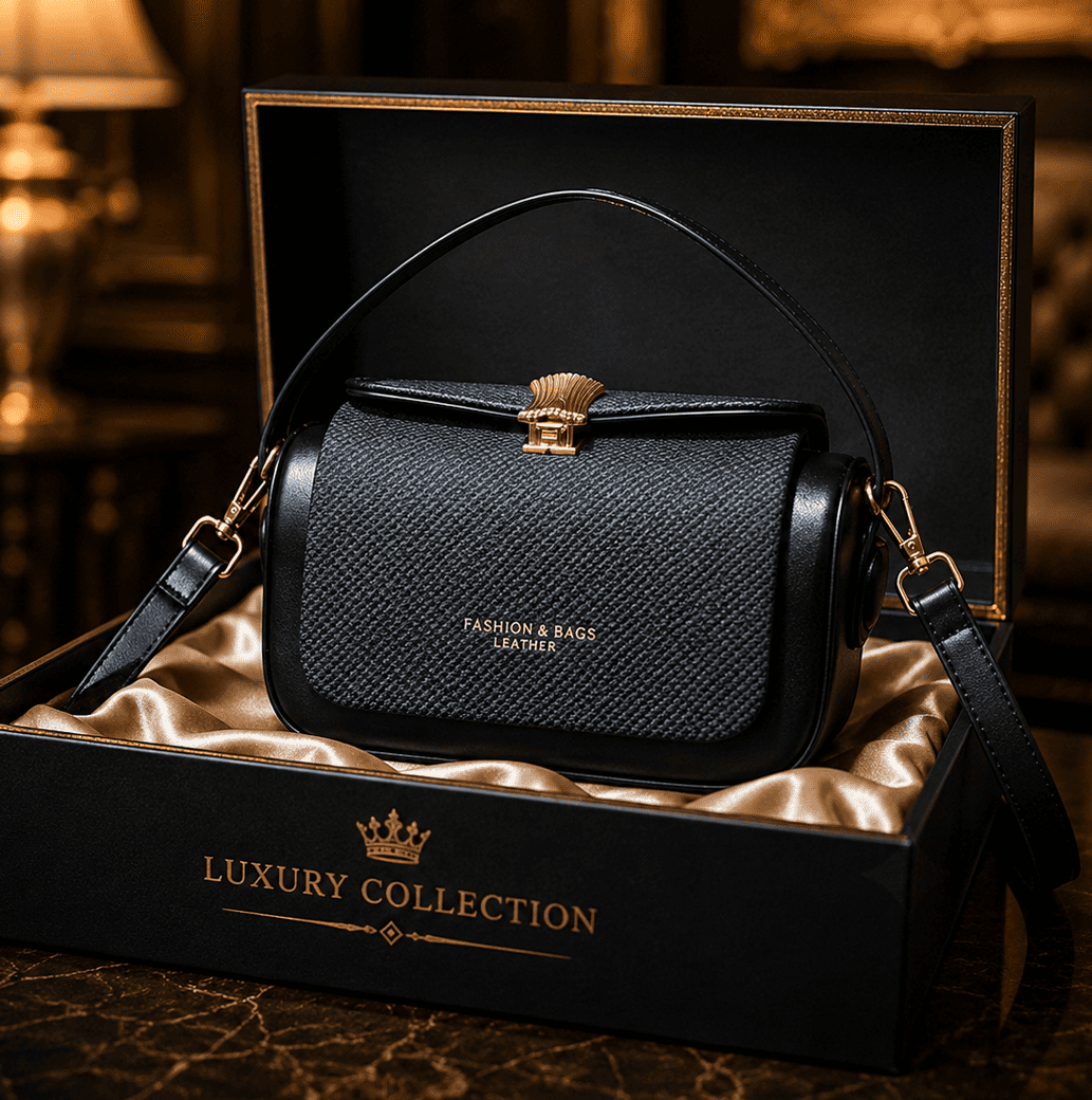 Cross-Border Fashion High-End Square Bag for Women Black