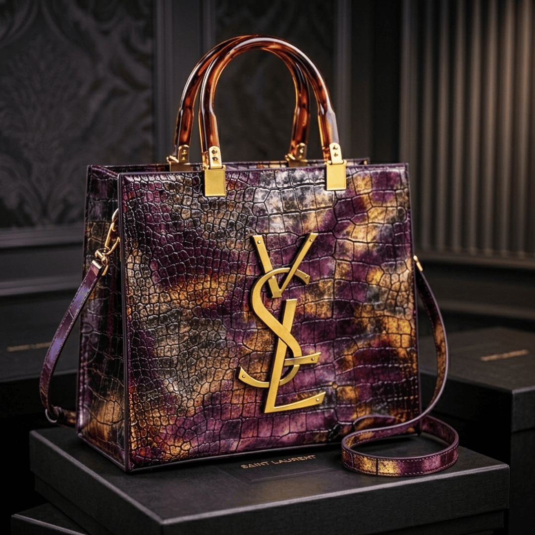 European and American temperament tote bag Purpel