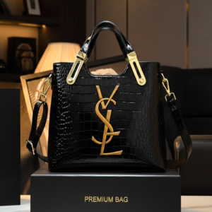 Genuine Leather Stylish Handbag Black/ code=ysl2b