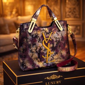 Genuine Leather Stylish  Handbag Black/ code=ysl2mp