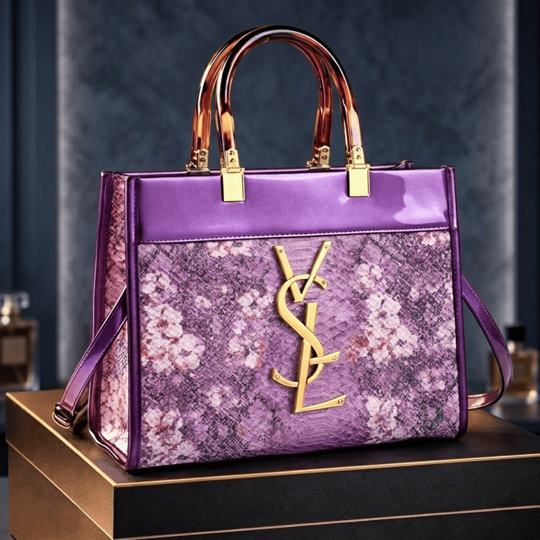 Fashionable and Versatile Snake Pattern Handbags Purpel / code:ysl4pr