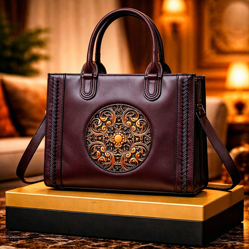 Exclussive Embodary Luxury Tote Bag Merun / Code=os4m