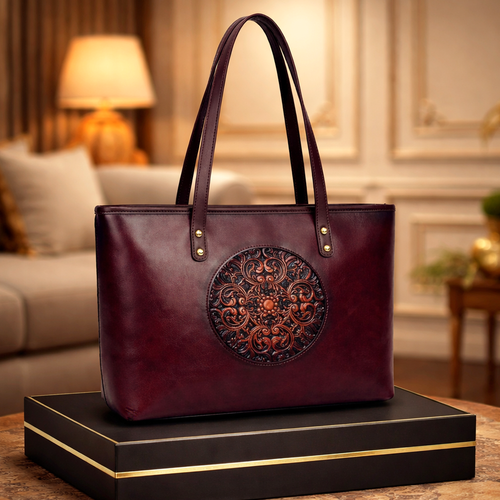 Exclussive Embodary Big Size Tote Bag Merun / Code=os5m