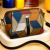 Color Matching Women's Bag Versatile Fashion Trend Zipper One-Shoulder Small Square Bag / ml700b