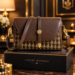 Canvas Spliced ​​Leather Square Bag / code=sb3br